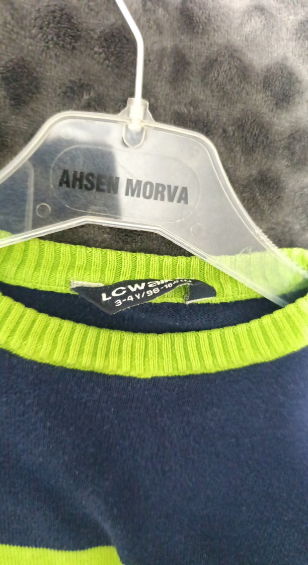 Erkek Çocuk Renkli Çizgili Triko Kazak - Görsel 3