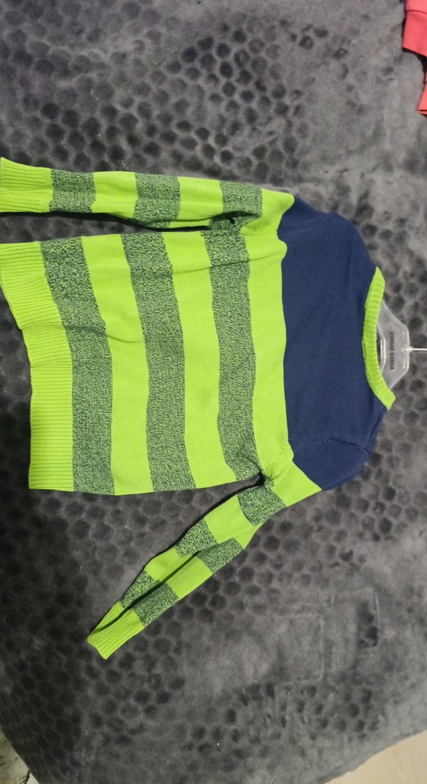 Erkek Çocuk Renkli Çizgili Triko Kazak - Görsel 4