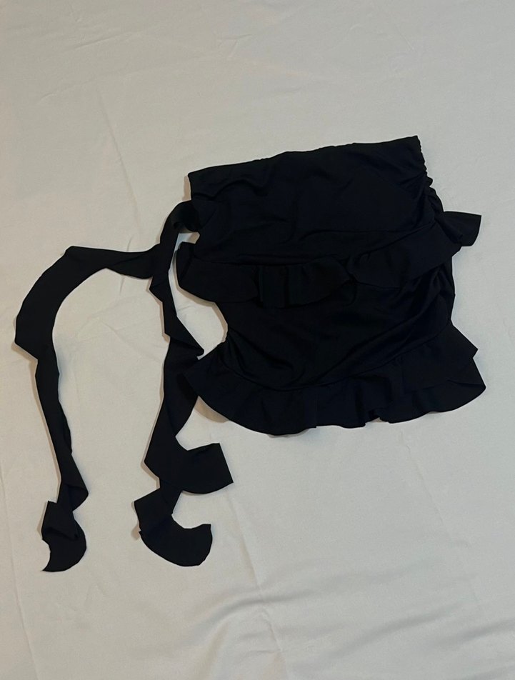 Drapeli Siyah Mini Etekli Takım - Görsel 3