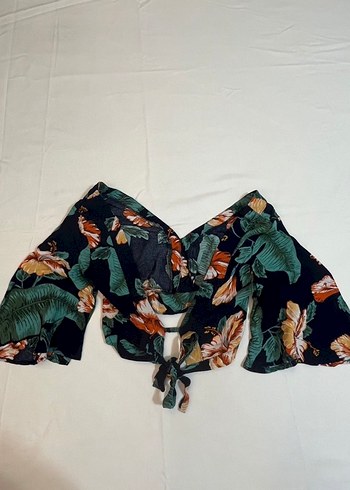 Bohem Kısa Tulum Çiçek Desenli Kadın - Görsel 3