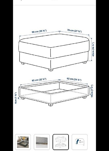 Ikea kıvık bazlı puf