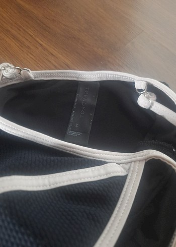 TRENDYOL&MİLLA - Lacivert Beyaz Şeritli Strappy Mayo - S - Görsel 6