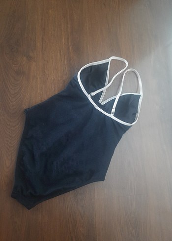 TRENDYOL&MİLLA - Lacivert Beyaz Şeritli Strappy Mayo - S - Görsel 5