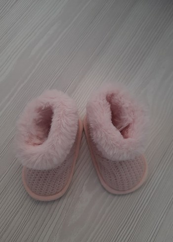 Kızlar için Pembe Peluş Panduf - Görsel 3