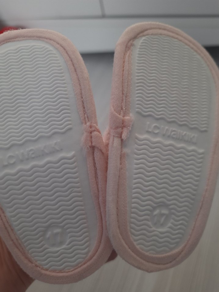 Kızlar için Pembe Peluş Panduf - Görsel 5