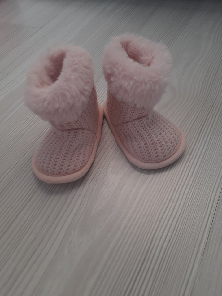 Kızlar için Pembe Peluş Panduf - Görsel 2