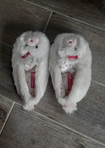 Kız Çocuk Tavşanlı Beyaz Panduf - Görsel 3