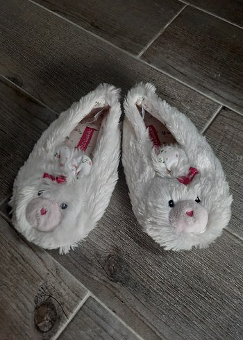 Kız Çocuk Tavşanlı Beyaz Panduf - Görsel 2