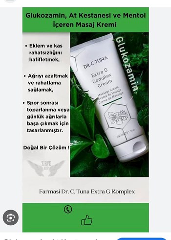 Dr.C.Tuna Extra G Kompleks Krem - Glukozamin - Görsel 2