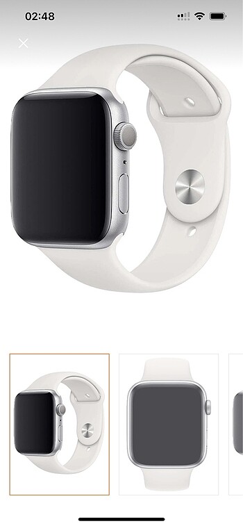 Apple Watch beyaz silikon kordon