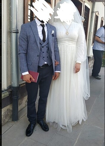 42 Beden Beyaz nikah elbisesi