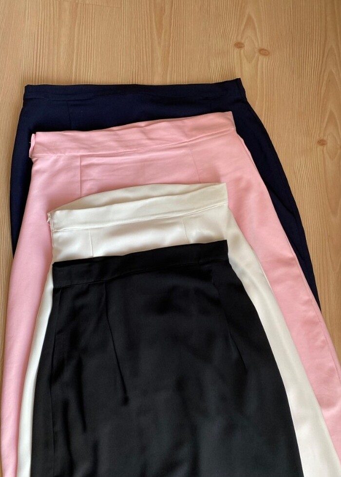 Yırtmaçlı düz kalem etek - Görsel 2