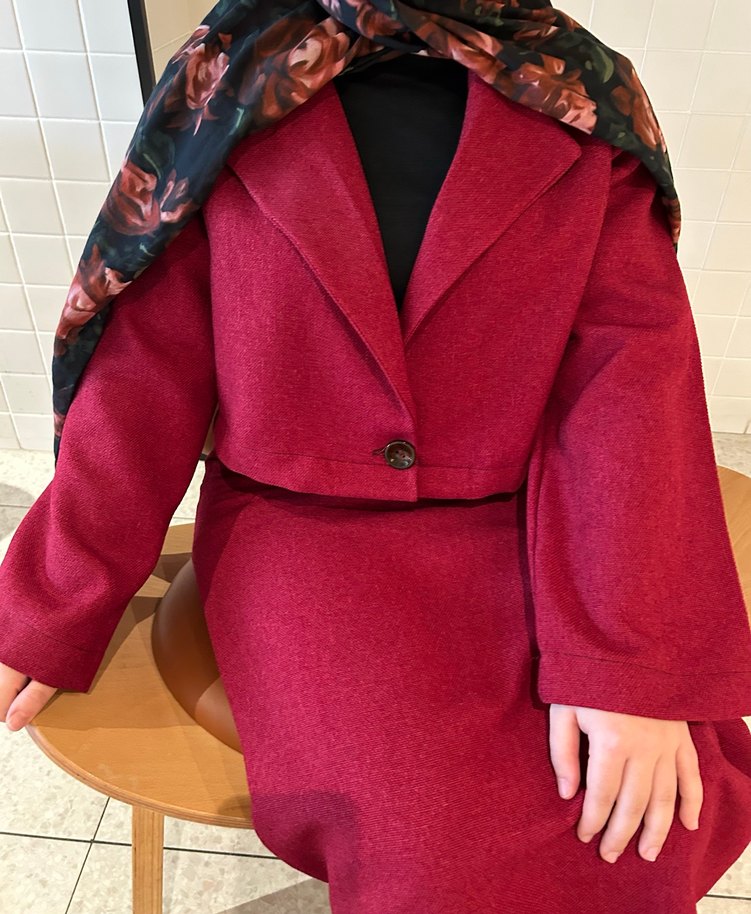 Crop Ceket Etek 2li Takım - Görsel 2