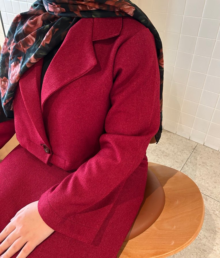 Crop Ceket Etek 2li Takım - Görsel 3