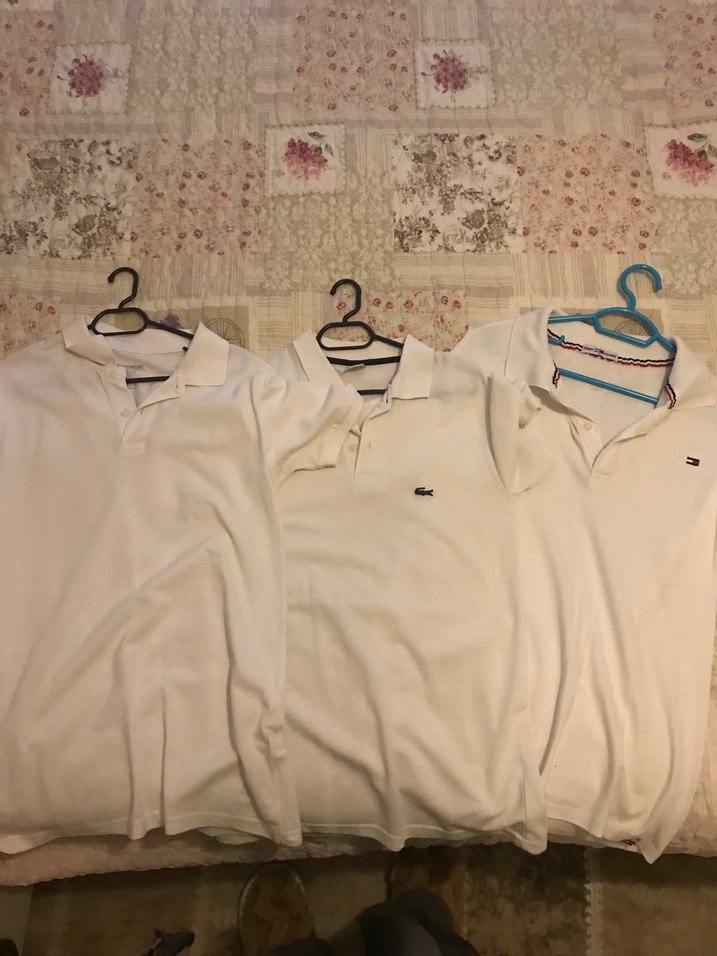 Erkek Beyaz Kısa Kollu 3 Adet Polo Tişört - Görsel 2