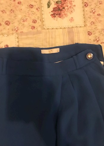 Mavi Kadın Pilili Midi Kumaş Pantolon - Görsel 3