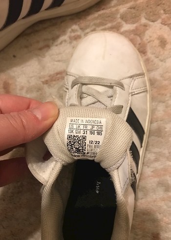 Unisex Çocuk Beyaz Cırt Cırtlı Spor Ayakkabı - Görsel 3