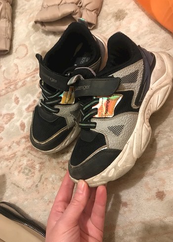 Slazenger Siyah Kız Çocuk Spor Ayakkabısı - Görsel 2