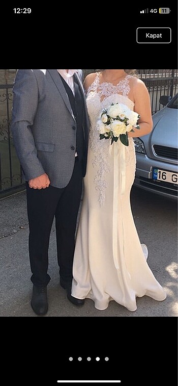 Oleg Cassini Balık elbise normalde gelinlik