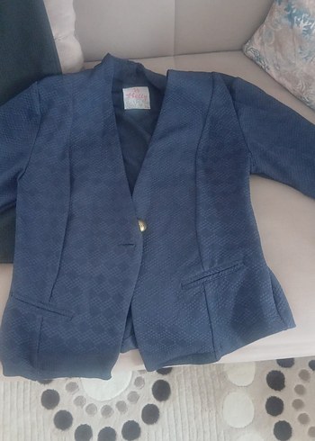 Zara Sik Mavi Dokulu Kadin Ceket