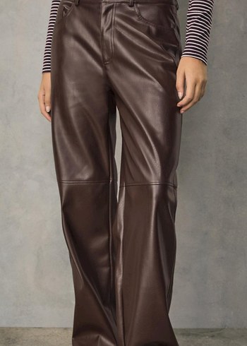 Kahverengi Deri Pantolon - Görsel 3