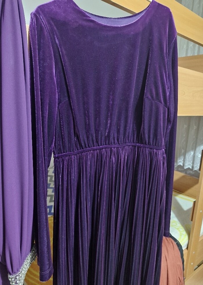 Kadife elbise uzun elbise uzun abiye Kadife abiye  - Görsel 4