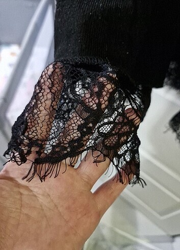 Siyah kış sonbahar elbisesi   - Görsel 2