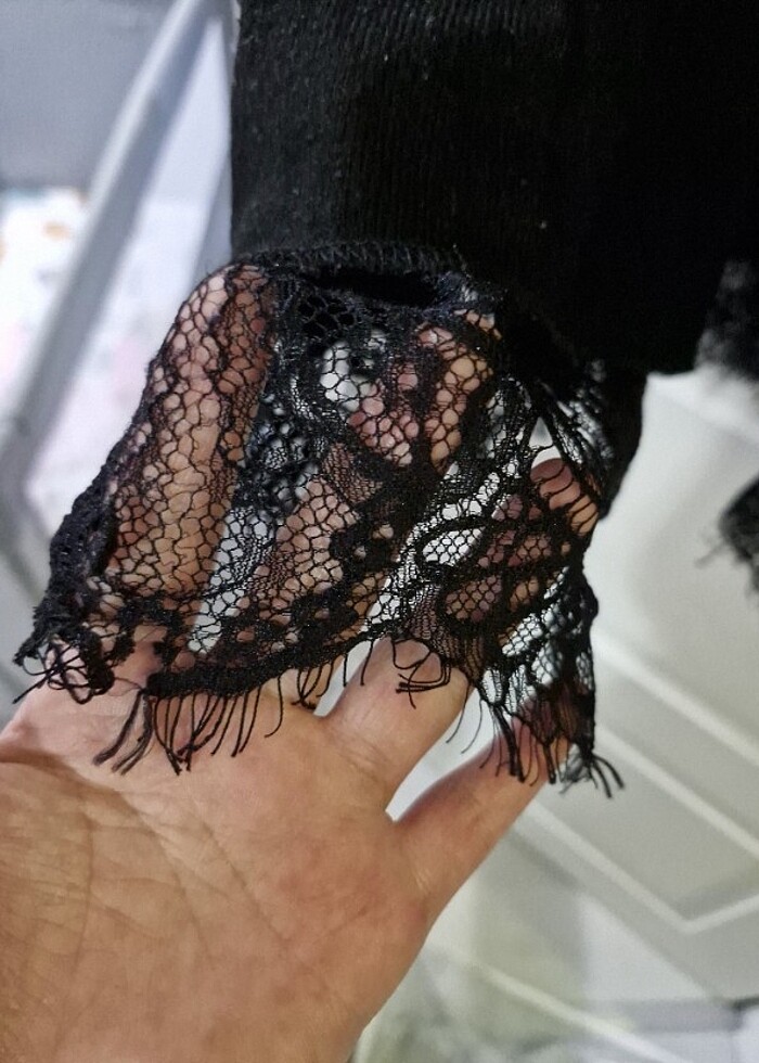 Siyah kış sonbahar elbisesi   - Görsel 2