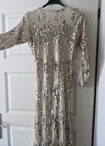 Pul payetli uzun elbise - Görsel 11