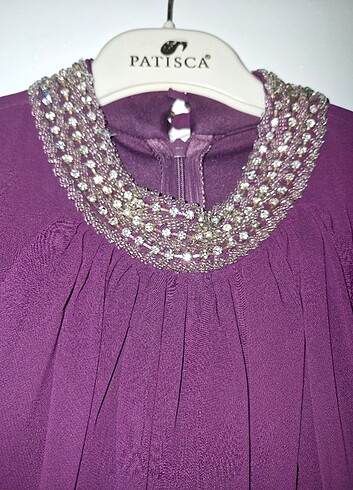 Tesettur abiye kapali abiye mürdüm abiye uzun abiye - Görsel 6