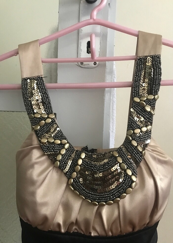 Diz üstü taşlı Abiye - Görsel 2