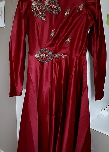 Abiye Bordo abiye elbise