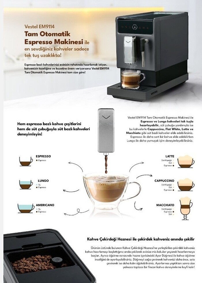 Vestel espresso makinesi - Görsel 2