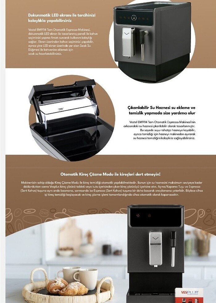 Vestel espresso makinesi - Görsel 3