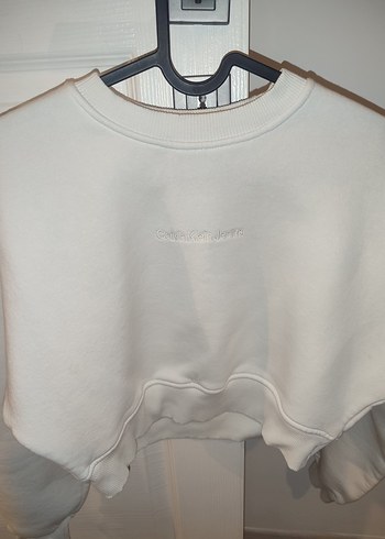 Calvin Klein kadın crop sweatshirt - Görsel 2