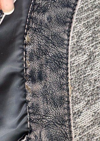 s Beden açık mavi Denim Kadın Deri Ceket