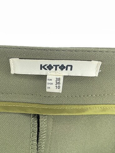 38 Beden yeşil Renk Koton Kumaş Pantolon %70 İndirimli.