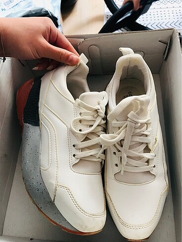 36 Beden beyaz Renk Beyaz spor ayakkabı