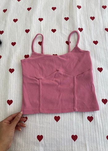 Pembe İnce Askılı Pamuklu Atlet
