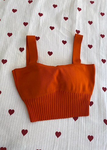 Turuncu Mini Bralet, Rahat ve Sokak Stili