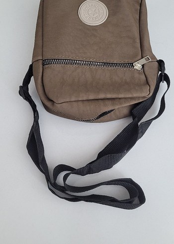 Bej Deri Kadın Çapraz Çanta Fermuarlı - Görsel 2