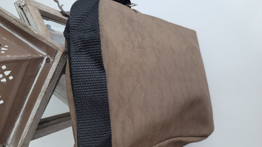 Bej Deri Kadın Çapraz Çanta Fermuarlı - Görsel 5