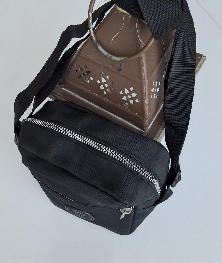 Kadın Siyah Fermuarlı Çapraz Çanta - Görsel 5