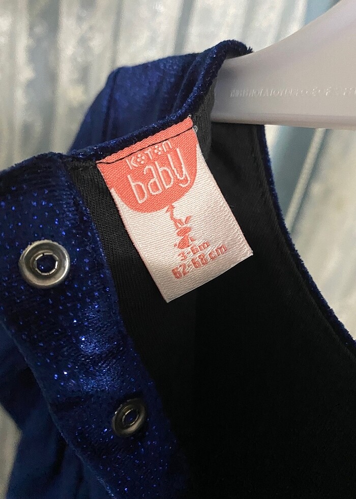 Koton bebek kadife elbise - Görsel 3