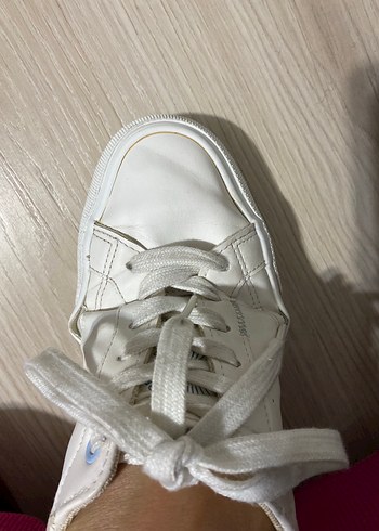 39 Beden beyaz Renk Beyaz Bağcıklı Platform Spor Ayakkabı