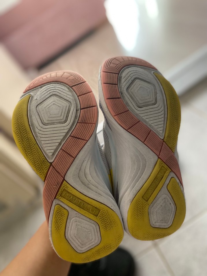 Kız Çocuk Gri Çok Renkli Spor Ayakkabı Velcro - Görsel 5