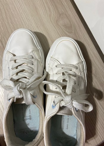 Beyaz Pastel Platform Topuklu Kadın Spor Ayakkabı - Görsel 9