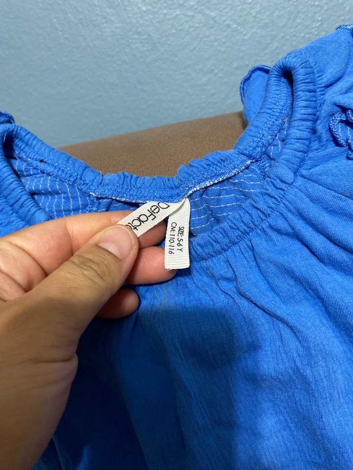 Kız Çocuk Renkli Desenli Straplez Bluz - Görsel 3