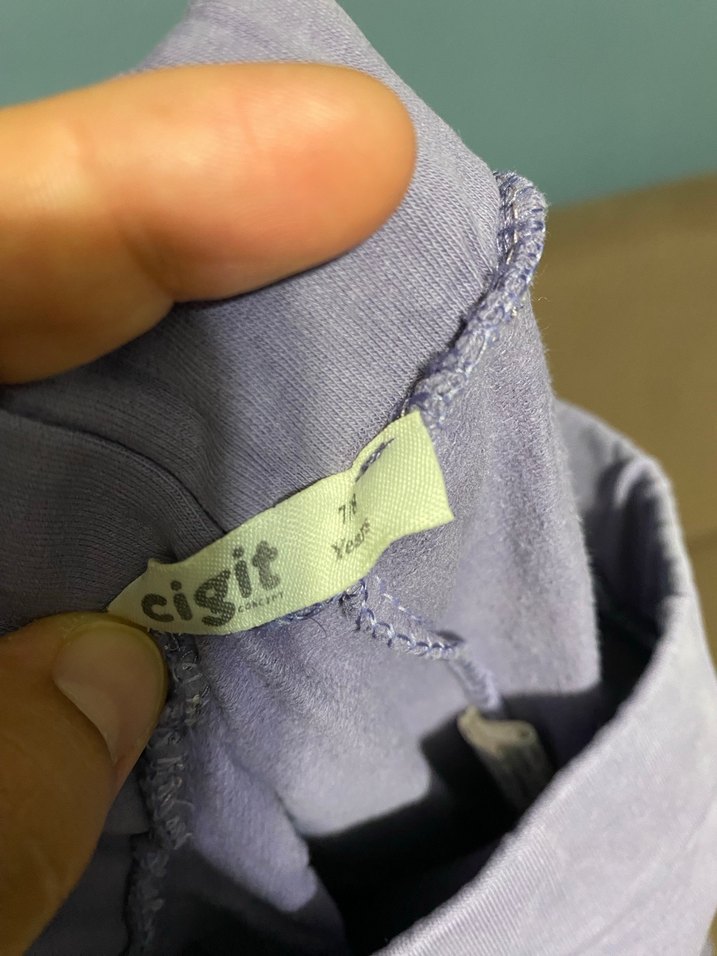 Mor etek + cigit eşofman rahat Kesim Kız - Görsel 5