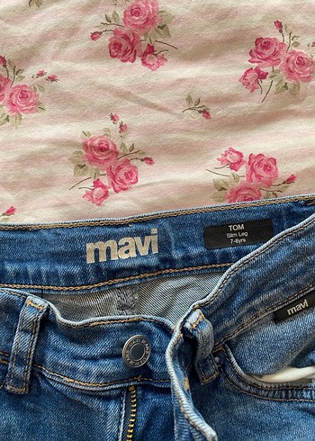 Mavi Rahat Kesim çocuk Kot Pantolon - Görsel 8